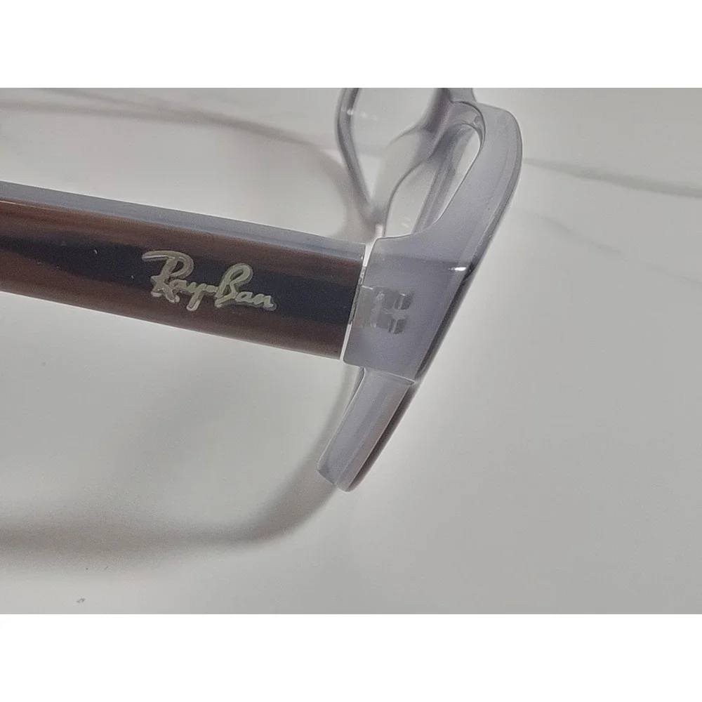 Ray-Ban Eyeglasses Frames RB5187 5076 Gray Brown Acetate Rectangular 52-16-140